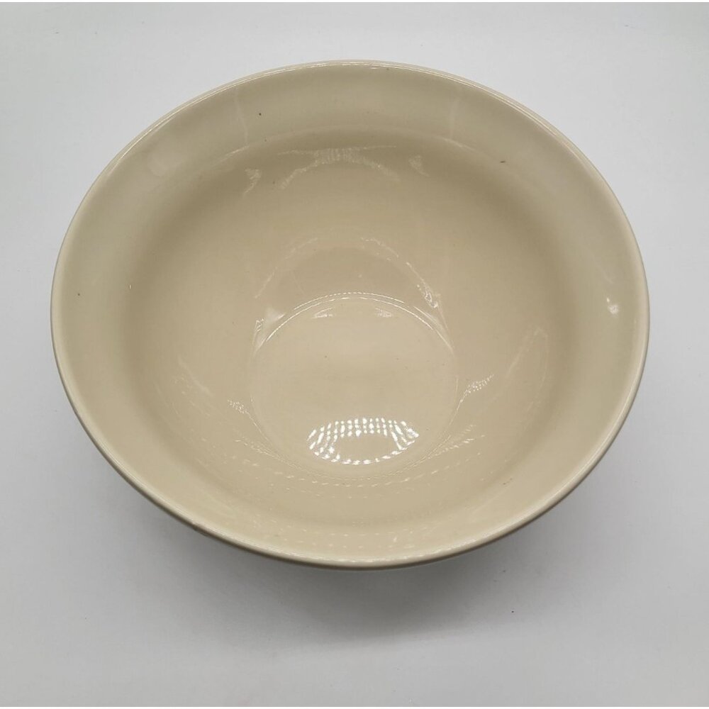 MCCOY Memories Pottery Ovenware Mixing Bowl Cream Pink Blue Stripe - Picture 2 of 10